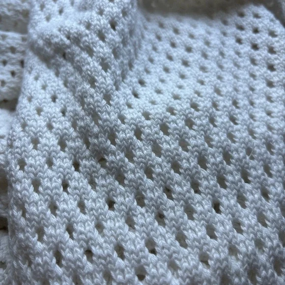 Elegant Cream Knit Swim Cover-Up - Picture 5 of 13